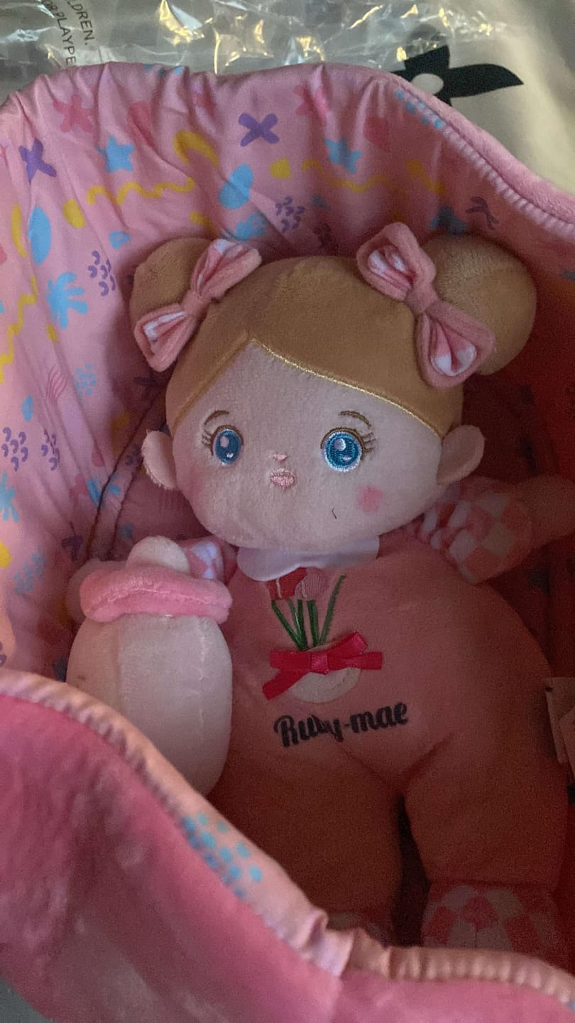 Customer photo review of Personalized 25 cm Plush Doll