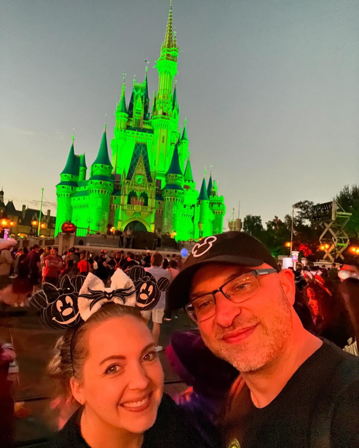 Customer photo review of Skellington Pumpkin Halloween Mickey Ears