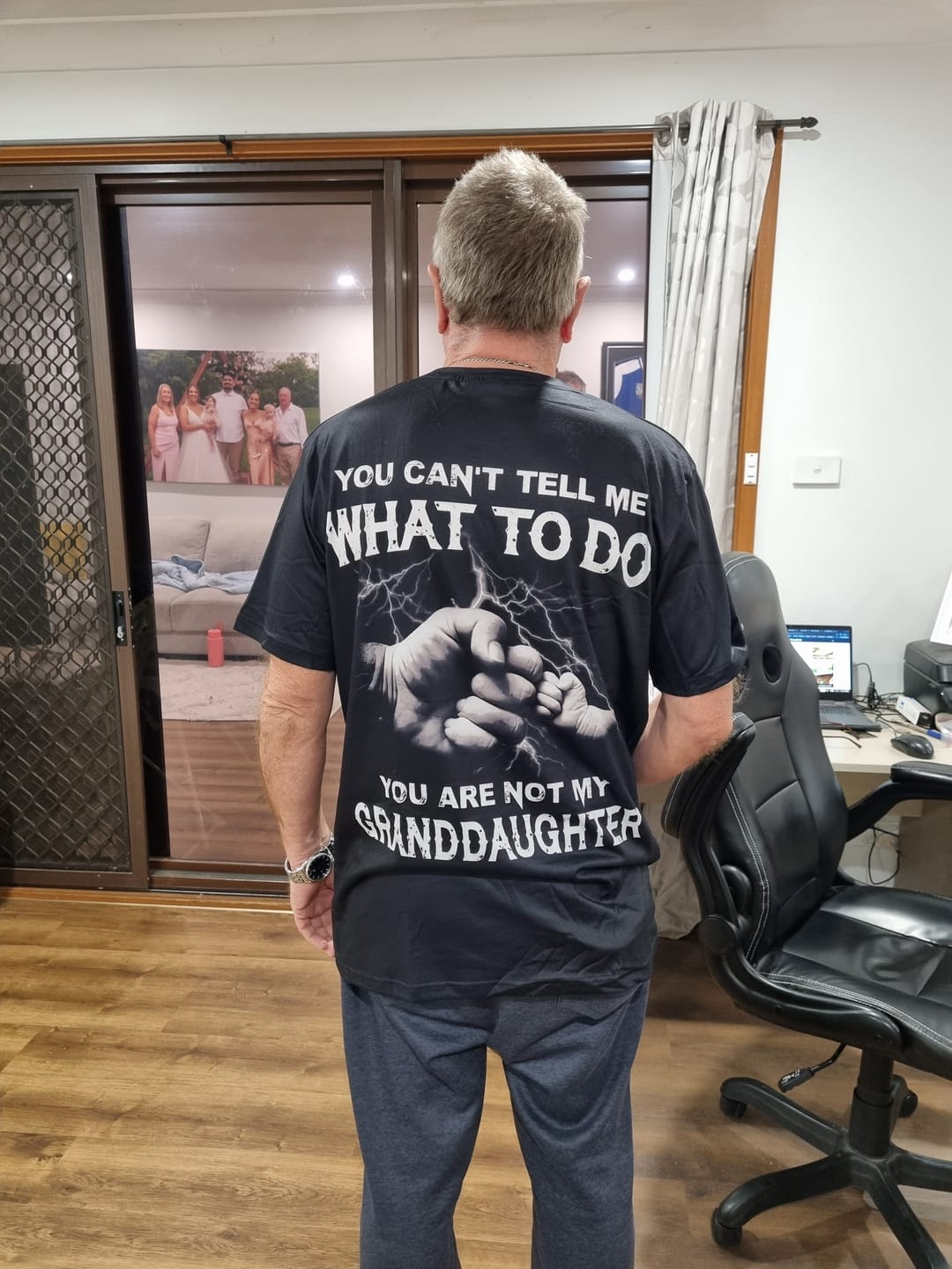 Customer photo review of My Granddaughter Premium Fit Mens Tee