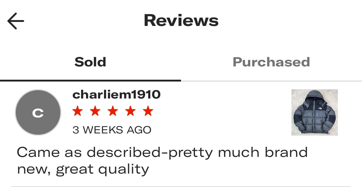 Customer photo review of The North Face Baltoro Puffer Jacket Grey Mens S
