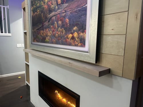 Customer photo review of Maple Floating Shelves