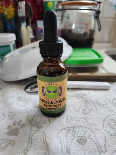 Customer photo review of CBD for Pets - Full Spectrum Daily CBD Hemp Oil for Pets!