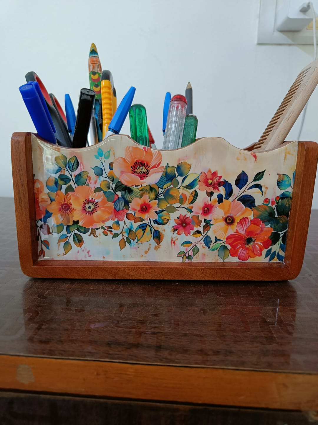 Customer photo review of Pastel Flora Cutlery Holder