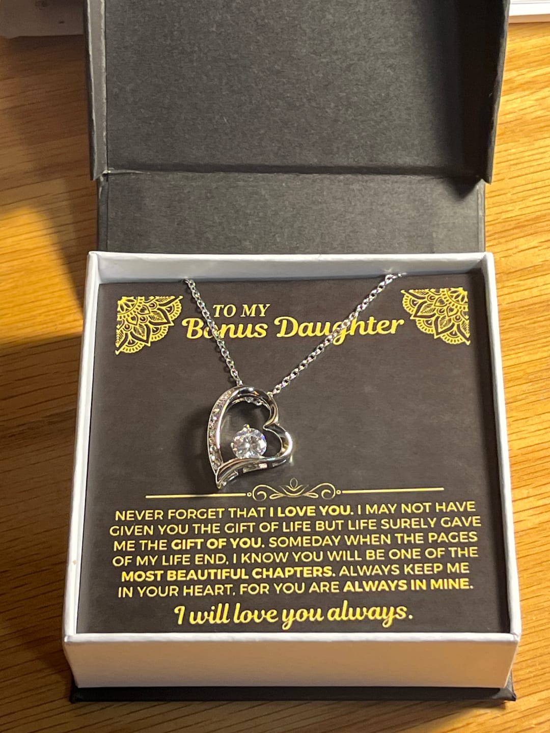 Customer photo review of To My Bonus Daughter - Forever Love Gift Set - SS558