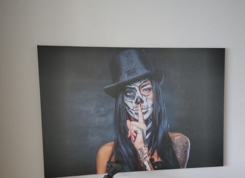 Customer photo review of Leinwandbild Tattoo La Catrina Querformat
