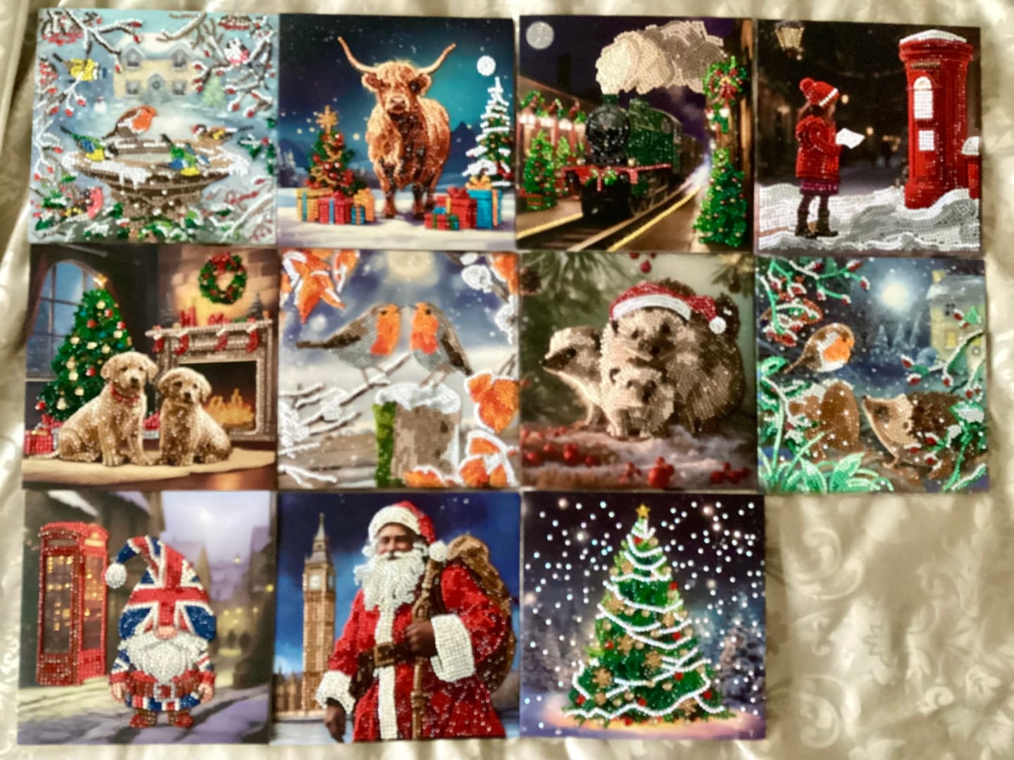 Customer photo review of 2024 Limited Edition "Festive Best of British" Set of 8 Cards