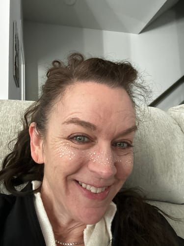 Customer photo review of Gold + Silver Speckles Makeup Patches