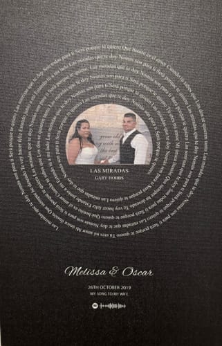 Customer photo review of Custom Music Canvas