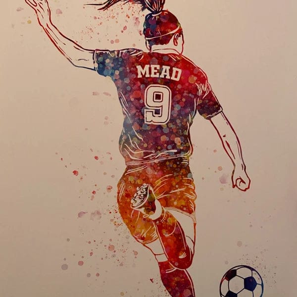 Customer photo review of Match Winner – Personalised Girls Football Print