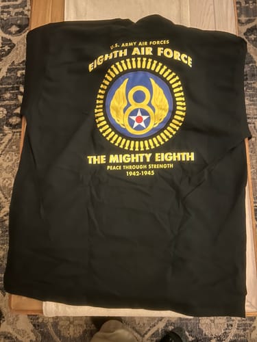 Customer photo review of USAAF 8th Air Force World War II Legacy T-Shirt
