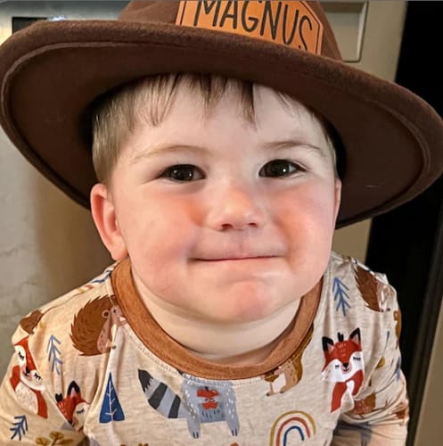 Customer photo review of Personalized Leather Cowboy Hat