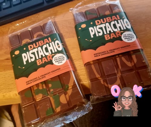 Customer photo review of Dubai Chocolate Pistachio 100g (B-Ware)