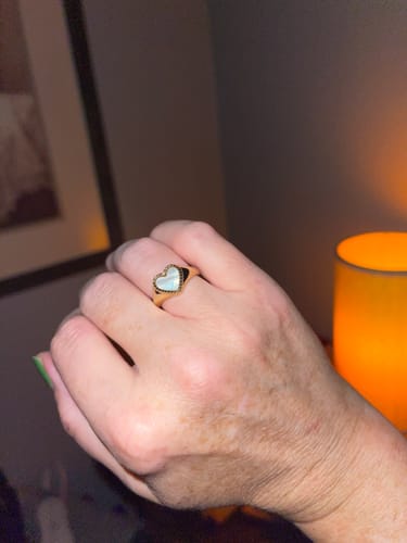 Customer photo review of Full Heart Signet