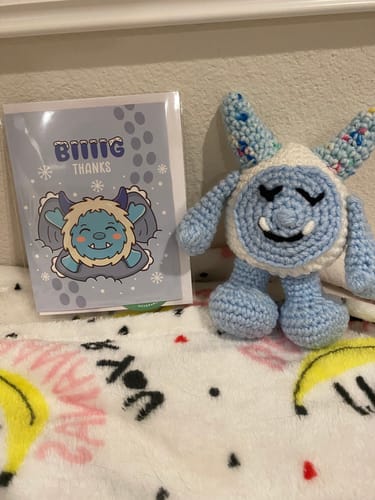 Customer photo review of Yarn Yeti Crochet Pattern & Matching Card: "Big Thanks"