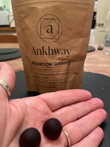 Customer photo review of Mushroom Gummies