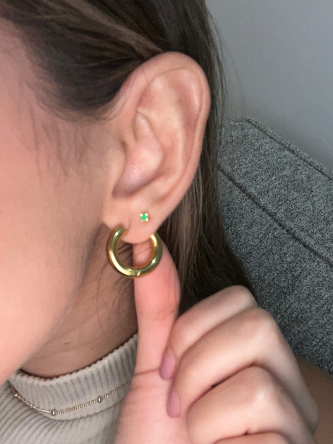 Customer photo review of Par Arracada Chica 20 mm