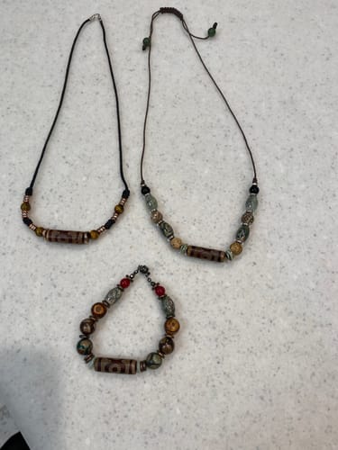 Customer photo review of 14.5" Antique Brown Bulk tibetan Dzi beads 8mm/10mm/12mm round beads, eye