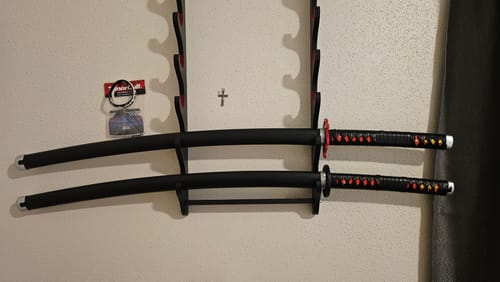 Customer photo review of Battle Ready Tanjiro V1 Black Nichirin Katana