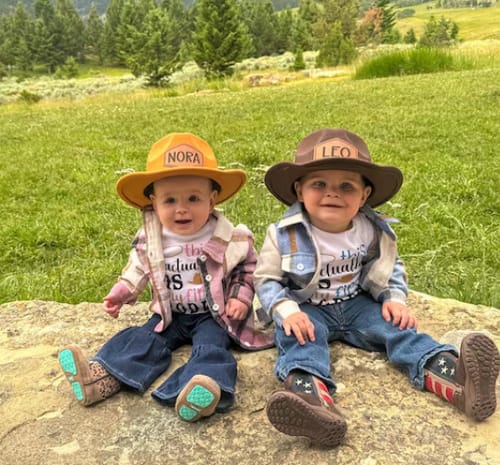 Customer photo review of Personalized Leather Cowboy Hat