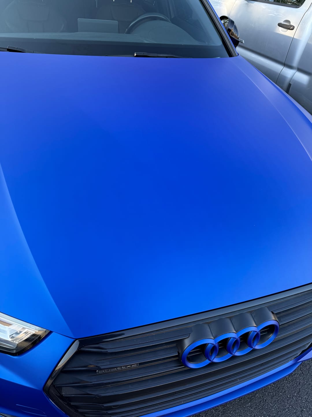 Customer photo review of Satin Chrome Silk Ultramarine Vinyl Wrap