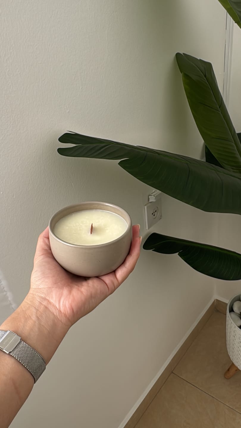 Customer photo review of ספל מאצ'ה וקפוצ׳ינו 220 מ"ל | קרמיקה פורטוגלית בעיצוב טבעי