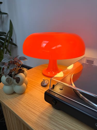 Customer photo review of Puffball Lamp | Blood Orange