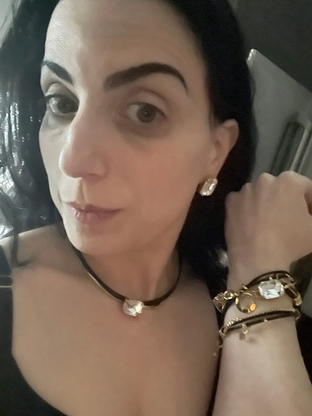 Customer photo review of The Gem Mini Choker Necklace