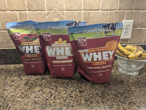 Customer photo review of Whey Protein Isolate Peanut Better