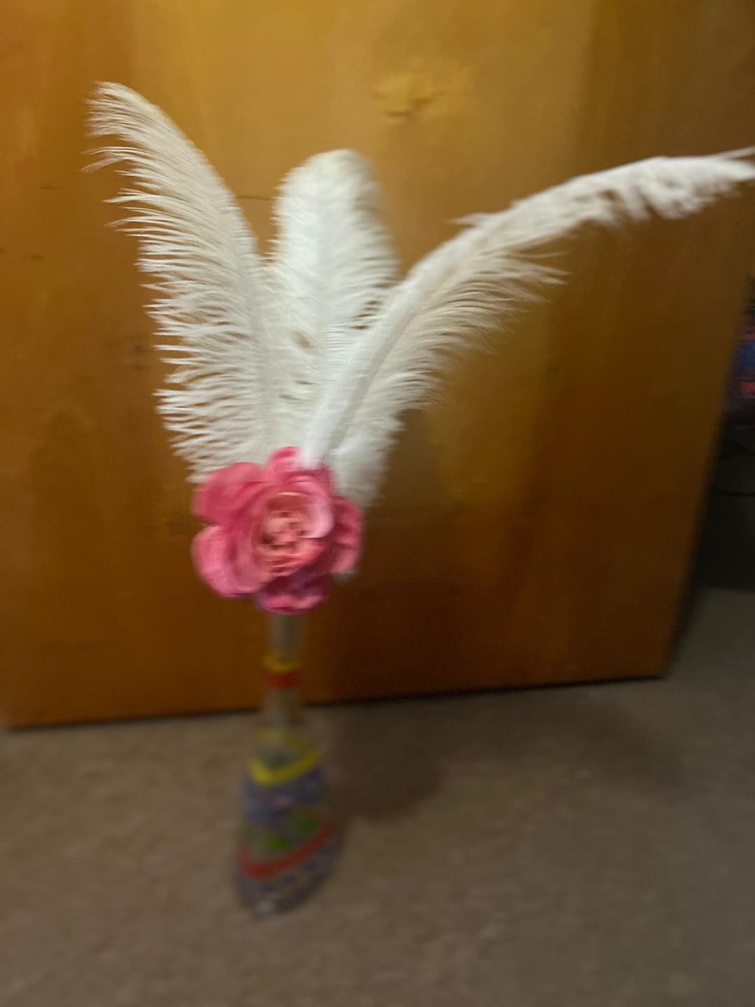Customer photo review of Ostrich Feather Tail Plumes 15-18" (White)