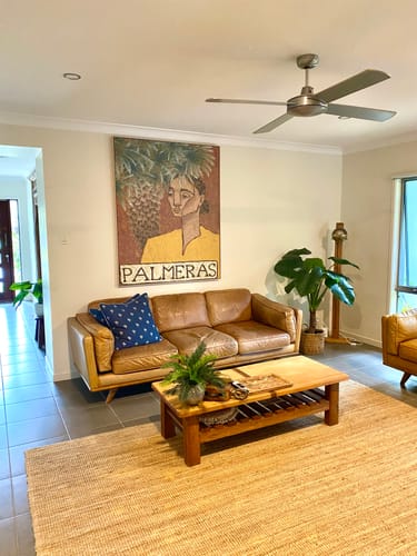 Customer photo review of Palmeras by Julie Celina | Framed Canvas Art Print