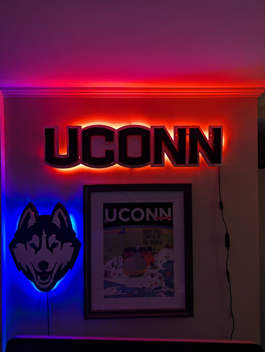 Customer photo review of Connecticut Huskies "UCONN"  3D Vintage Metal Wall Art