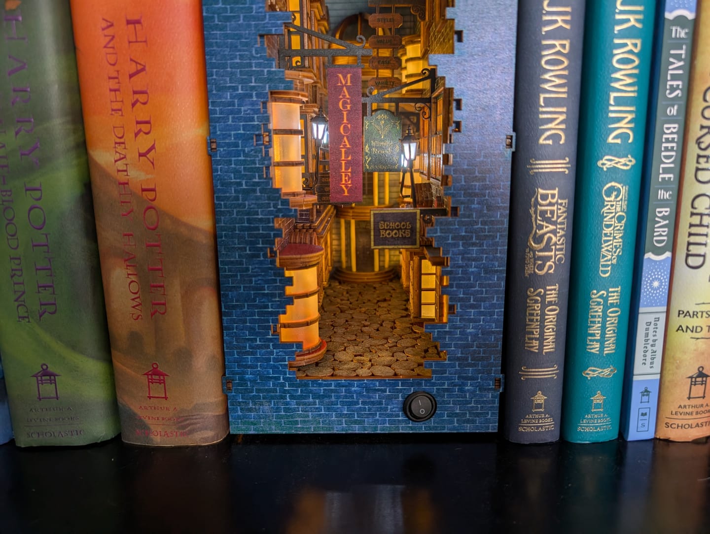 Customer photo review of Diagon Alley (3 Storey) Pre-Colored Book Nook | LKWood