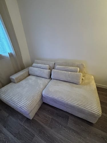 Customer photo review of Canapé d'angle convertible grande méridienne MONTPARNASSE