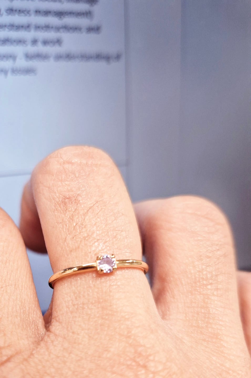 Customer photo review of Birthstone 18K Gold Rings