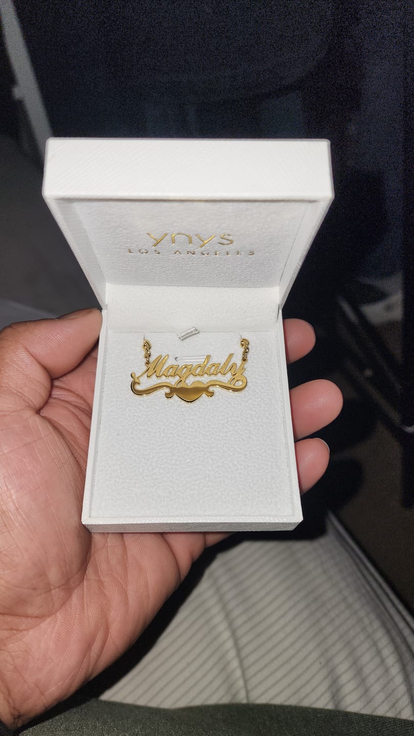 Customer photo review of Love Name Necklace