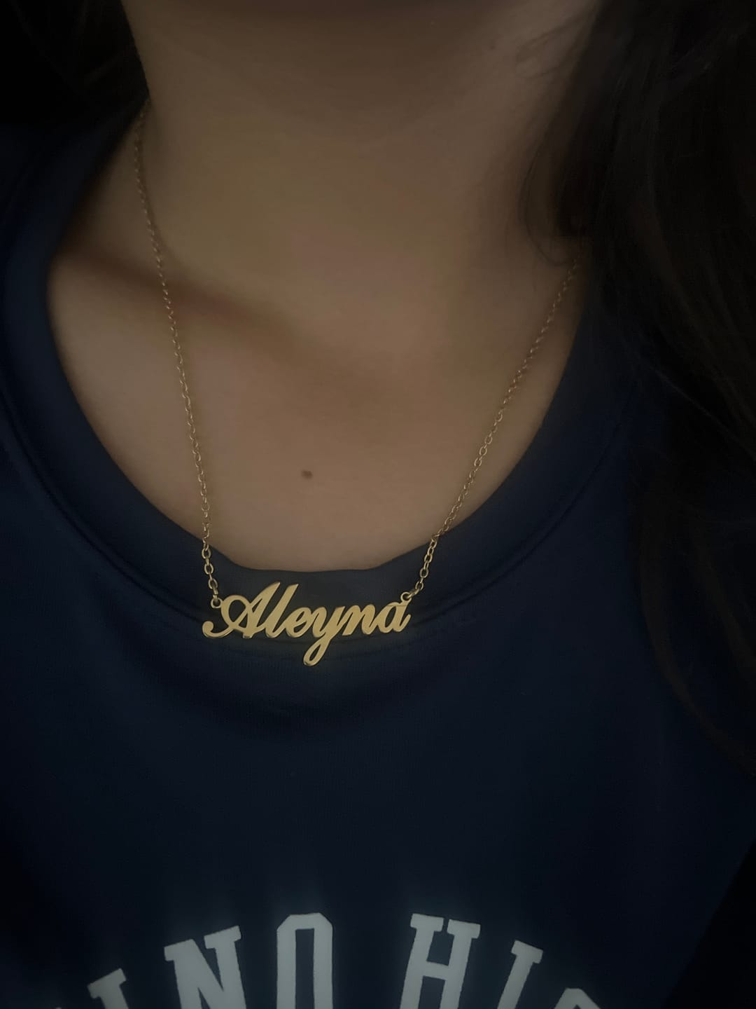 Customer photo review of LUX Name Necklace