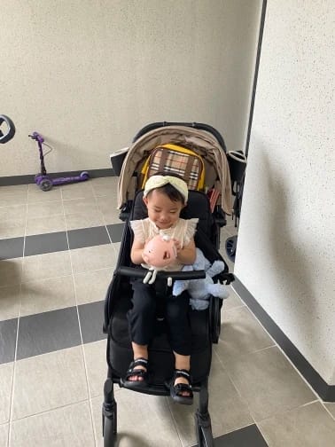 Customer photo review of Bunny Stroller Fan with Mosquito Repellent