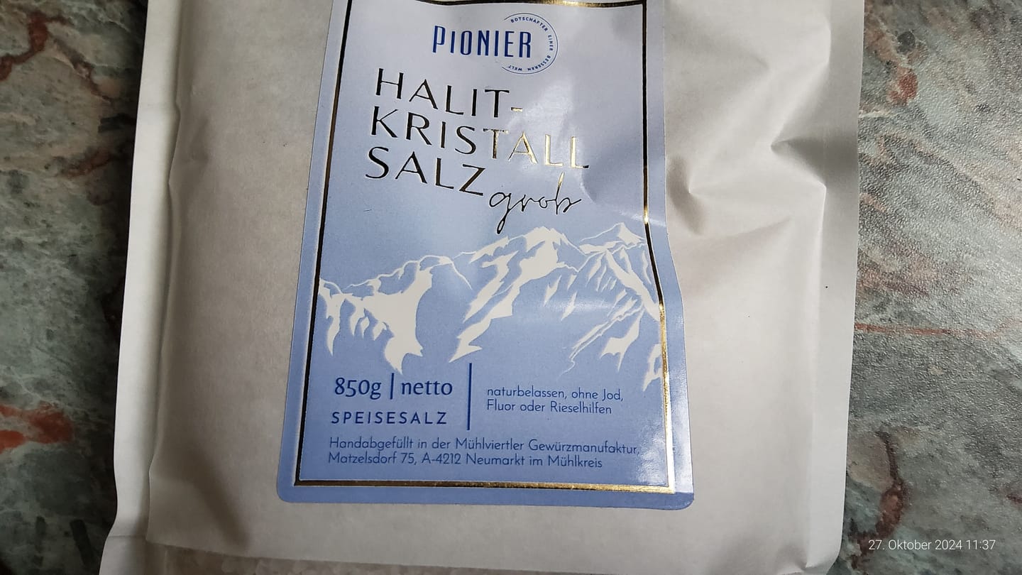 Customer photo review of Halit-Kristallsalz grob (850g)
