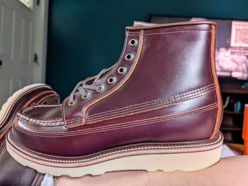 Customer photo review of Rural MocToe Boot -luosjiet®boots - Dark Wine TeaCore OTA Cowhide