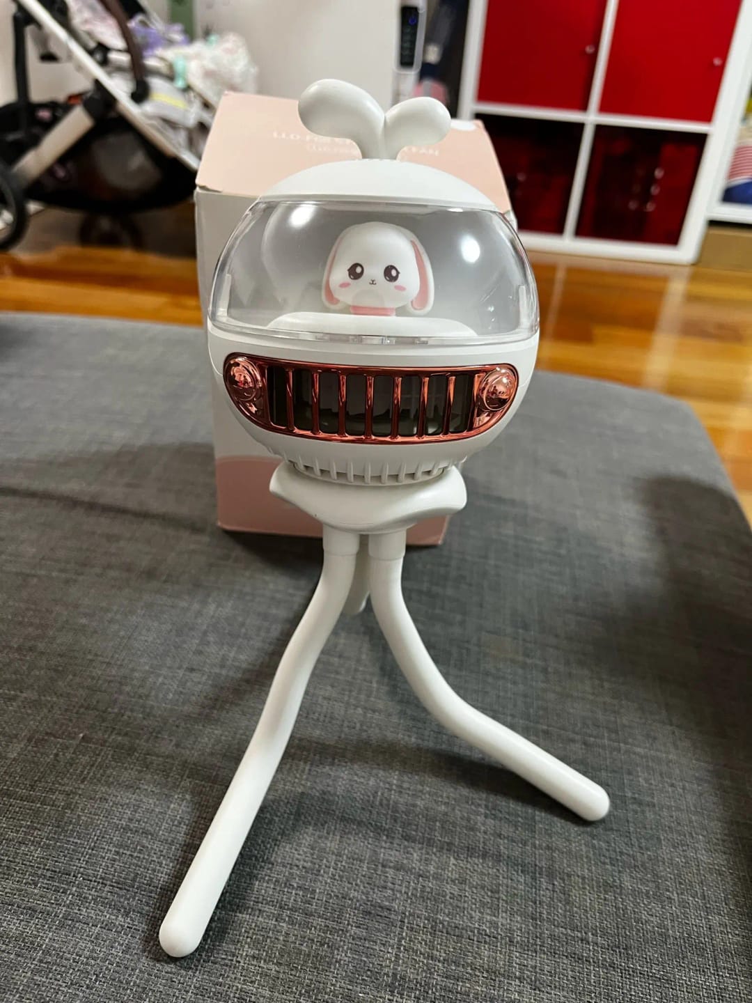 Customer photo review of Bunny Stroller Fan with Mosquito Repellent