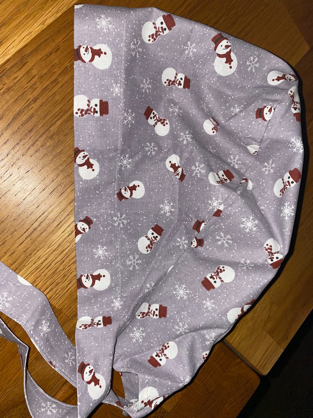 Customer photo review of Anpassbare OP Haube Schneemann