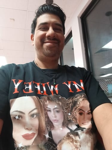 Customer photo review of CUSTOM VINTAGE TEE