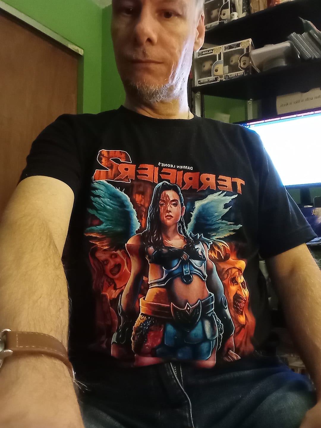 Customer photo review of Terrifier 2 No Escape T-Shirt