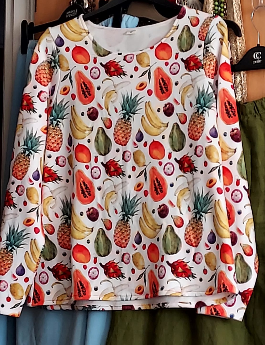 Customer photo review of Mix Fruits Digital French Terry Fabric