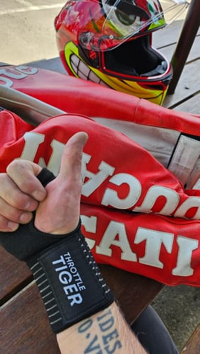 Customer photo review of Motorcycle Wrist Support - Ride Without Wrist Pain