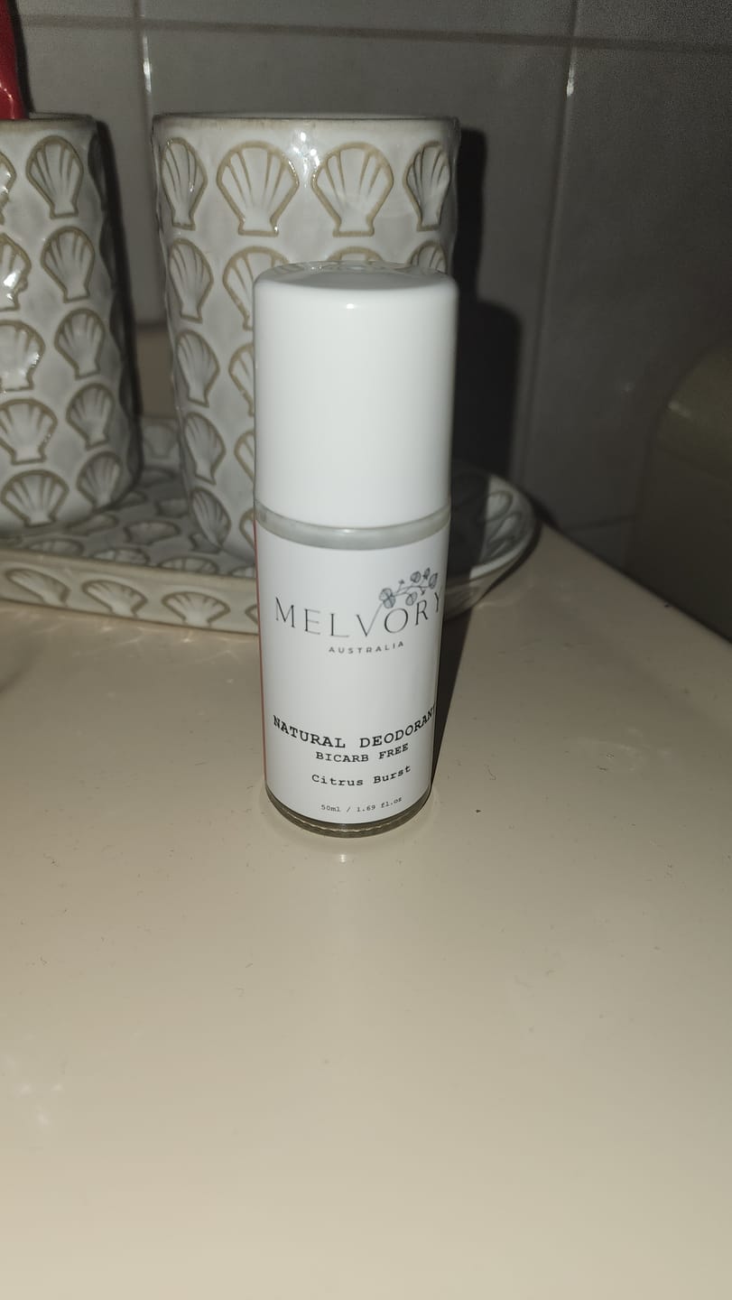 Customer photo review of Natural Deodorant Bicarb Free Citrus Burst