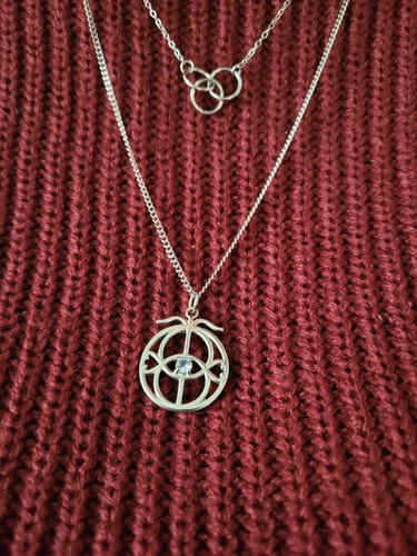 Customer photo review of Eye of Elena necklace