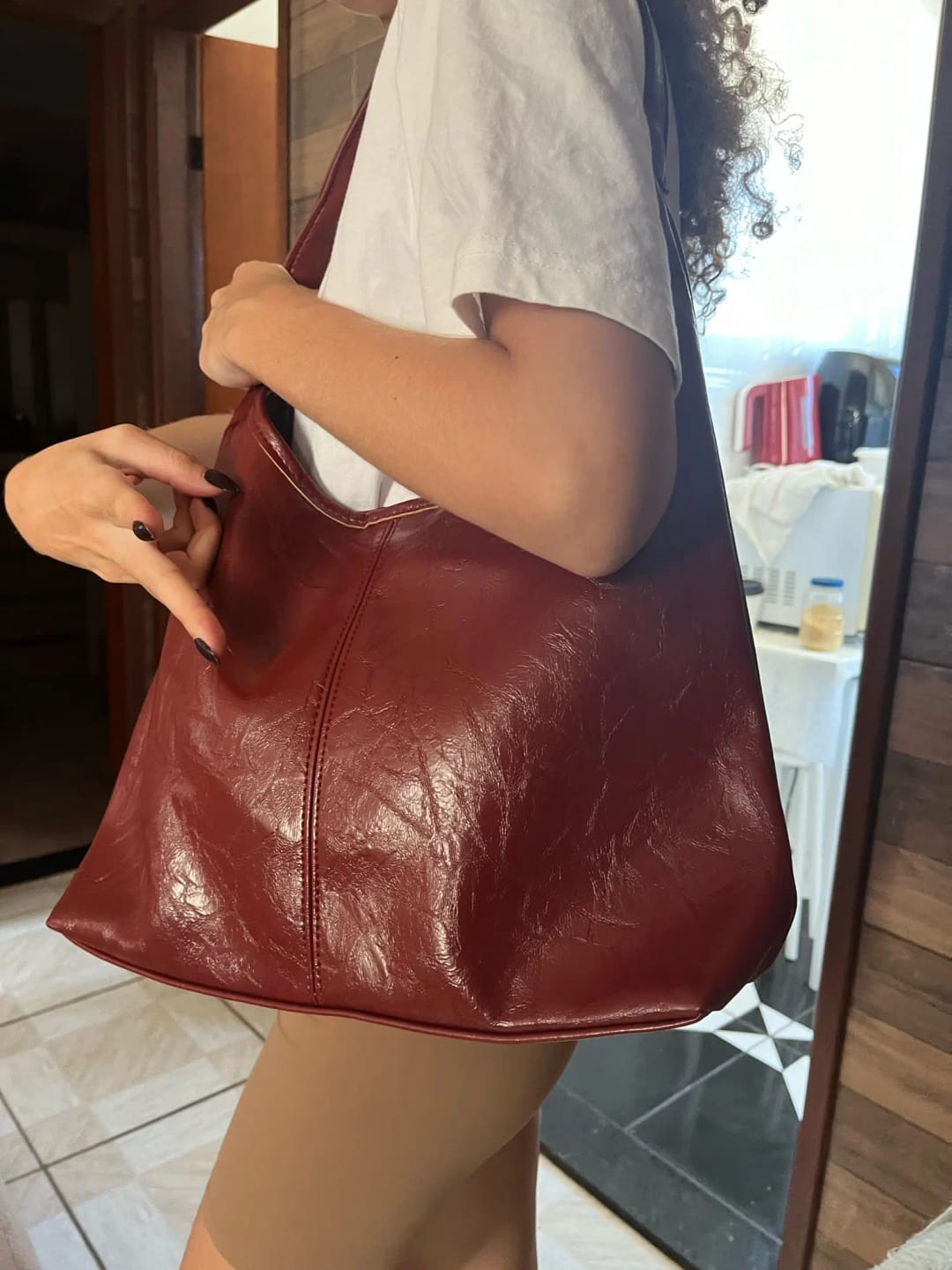 Customer photo review of MARION - Grand Sac à Main Fourre-Tout en Cuir Chic