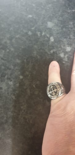 Customer photo review of Jesus Cross Ring
