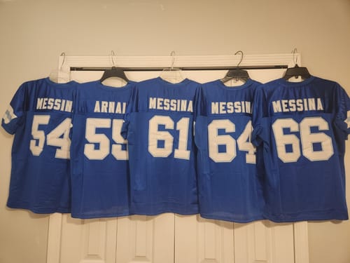 Customer photo review of Custom Royal White-Light Blue Mesh Authentic Football Jersey